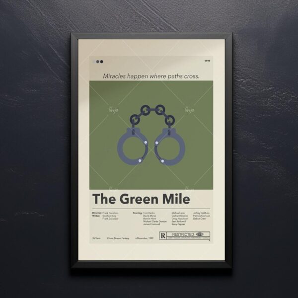 Mid-century modern style The Green Mile movie poster print