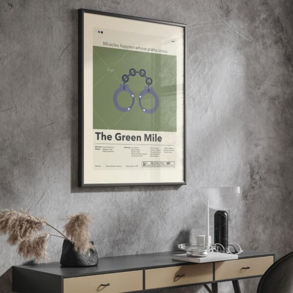 Mid-century modern style The Green Mile movie poster print