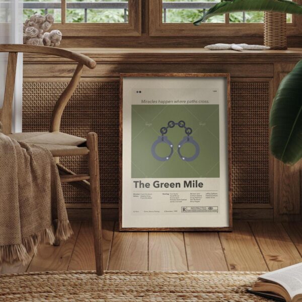 Mid-century modern style The Green Mile movie poster print