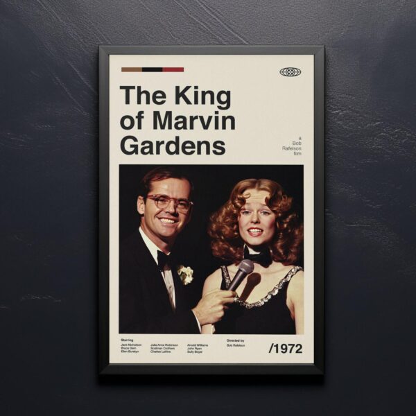 The King of Marvin Gardens retro artwork mid-century poster