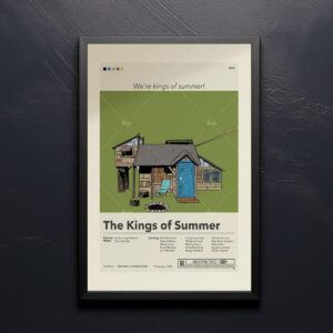 Vintage mid-century modern poster of The Kings of Summer movie