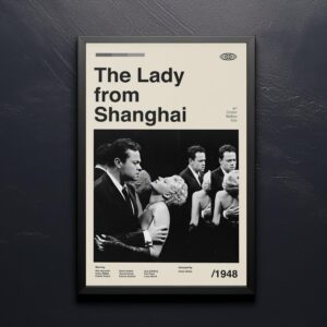 Mid-century poster of The Lady from Shanghai movie