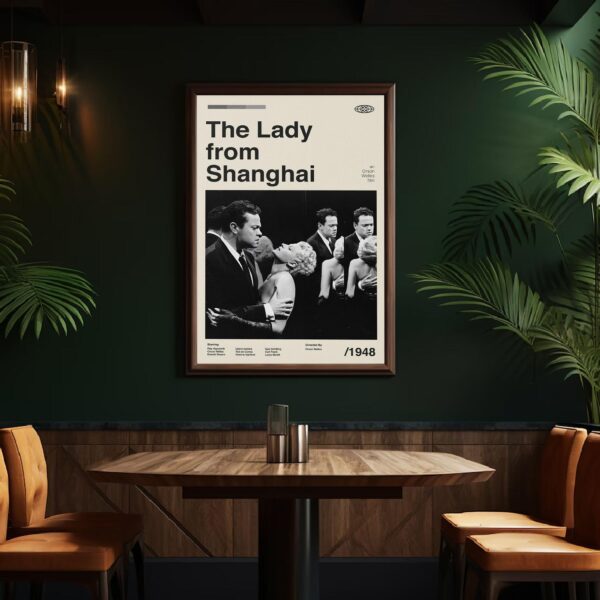 Mid-century poster of The Lady from Shanghai movie