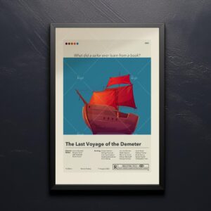 Vintage mid-century modern poster of The Last Voyage of the Demeter movie