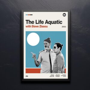 The Life Aquatic with Steve Zissou mid-century poster retro artwork