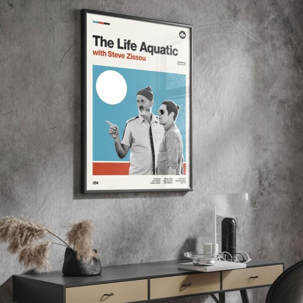 The Life Aquatic with Steve Zissou mid-century poster retro artwork