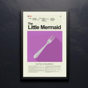 Mid-century modern The Little Mermaid movie poster art print