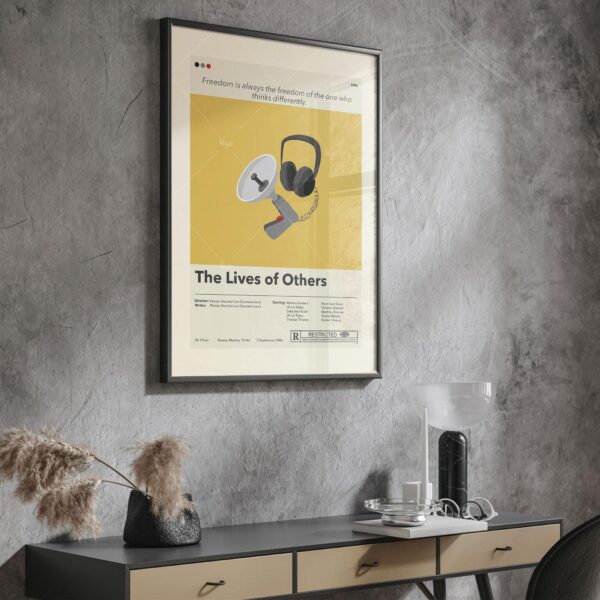 Mid-century modern poster art of The Lives of Others movie