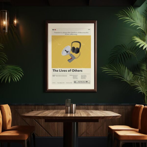 Mid-century modern poster art of The Lives of Others movie