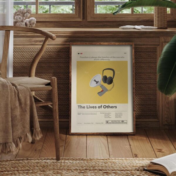Mid-century modern poster art of The Lives of Others movie