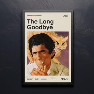 Mid-century poster of The Long Goodbye movie retro artwork