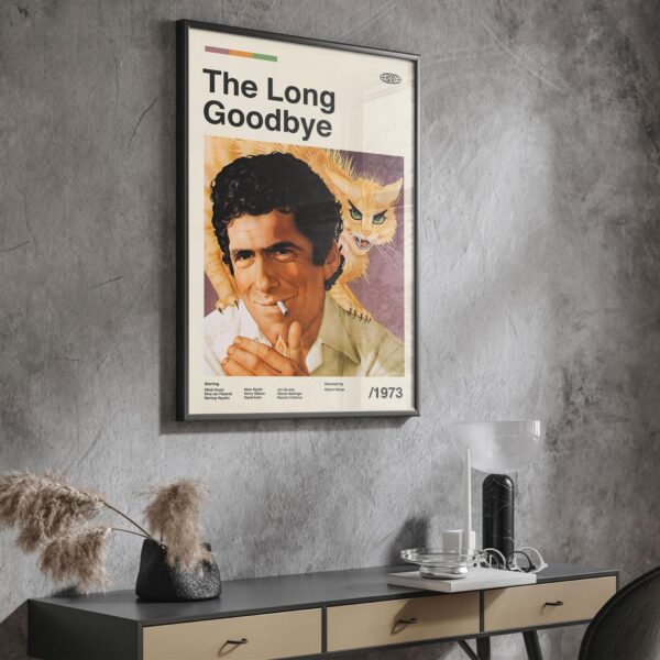 Mid-century poster of The Long Goodbye movie retro artwork