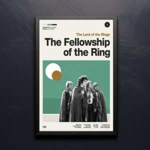 The Lord of the Rings: The Fellowship of the Ring mid-century poster