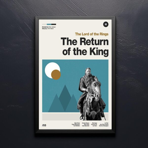 The Lord of the Rings: The Return of the King mid-century poster