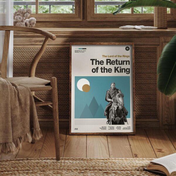 The Lord of the Rings: The Return of the King mid-century poster