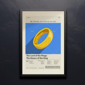 Mid-century modern style The Lord of the Rings: Return of the King movie poster