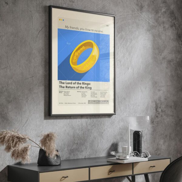 Mid-century modern style The Lord of the Rings: Return of the King movie poster