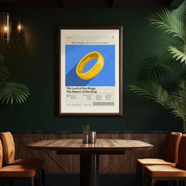 Mid-century modern style The Lord of the Rings: Return of the King movie poster