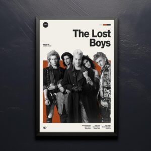 Mid-century poster art of The Lost Boys movie