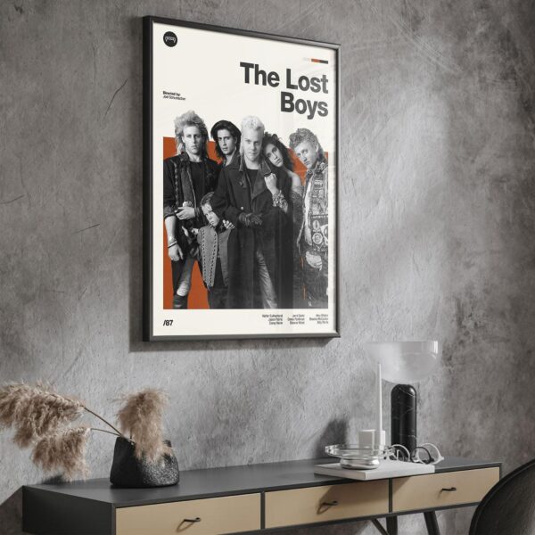 Mid-century poster art of The Lost Boys movie