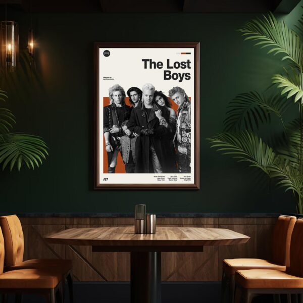 Mid-century poster art of The Lost Boys movie
