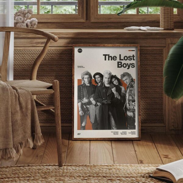 Mid-century poster art of The Lost Boys movie
