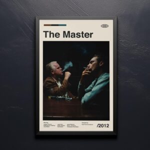 Mid-century modern movie poster titled The Master from mid 20th century
