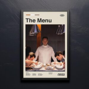 The Menu Movie Poster - retro mid-century artwork
