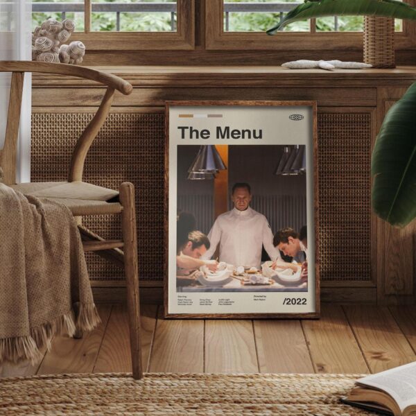 The Menu Movie Poster - retro mid-century artwork