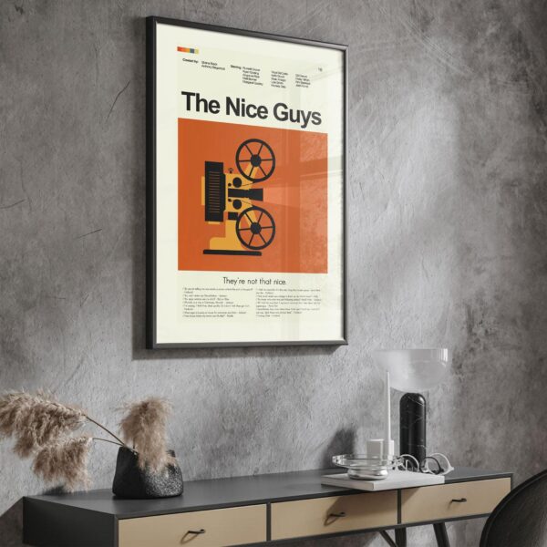 Mid-century modern style poster for The Nice Guys movie