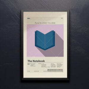 Mid-century modern style poster for The Notebook movie