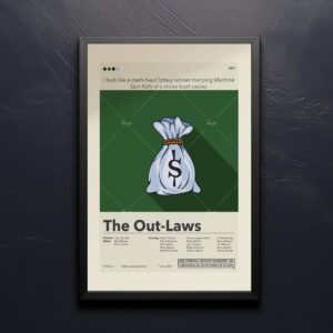 Mid-century modern The Out-Laws movie wall art poster