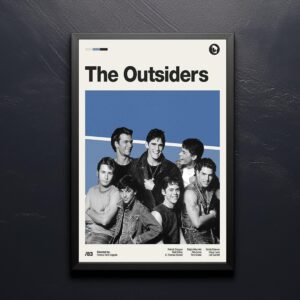 Mid-century poster of The Outsiders movie, retro artwork