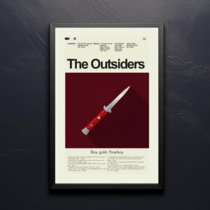 Mid-century modern vintage poster of The Outsiders movie