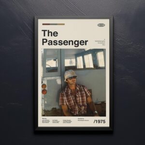 Mid-century poster of The Passenger movie, retro artwork