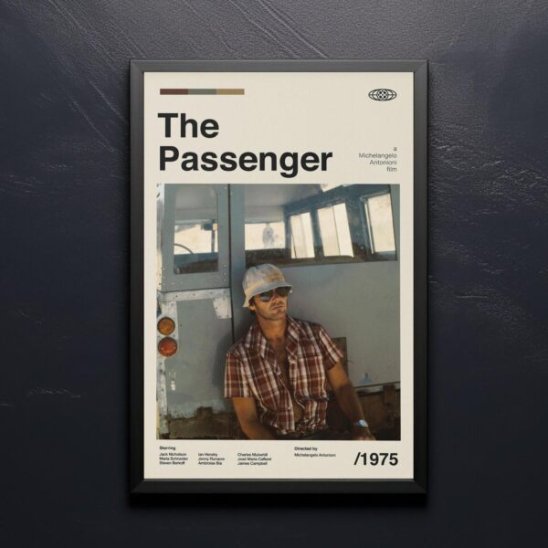Mid-century poster of The Passenger movie, retro artwork