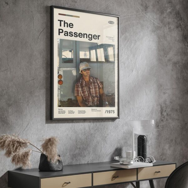 Mid-century poster of The Passenger movie, retro artwork