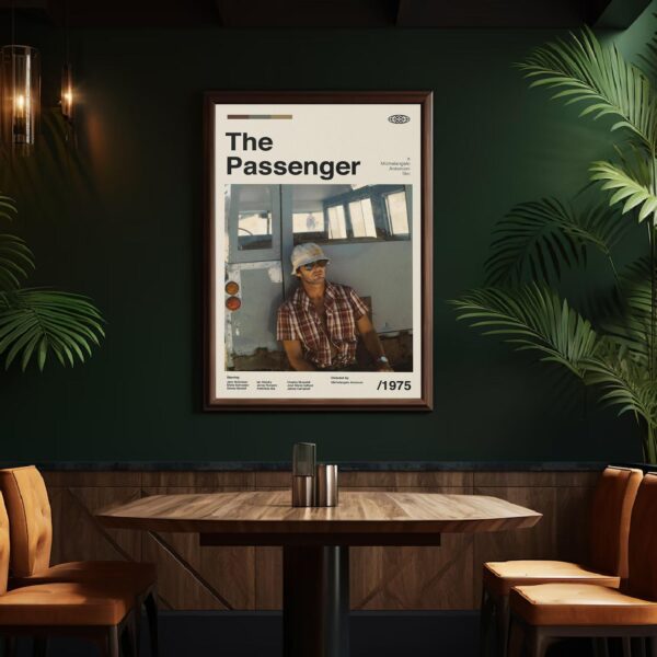 Mid-century poster of The Passenger movie, retro artwork