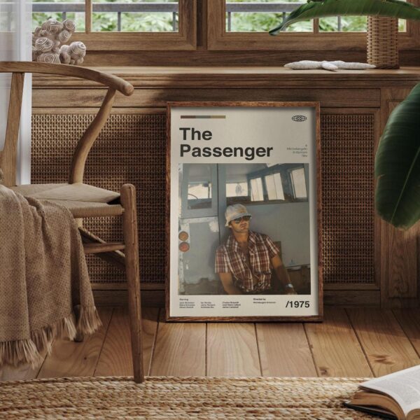 Mid-century poster of The Passenger movie, retro artwork