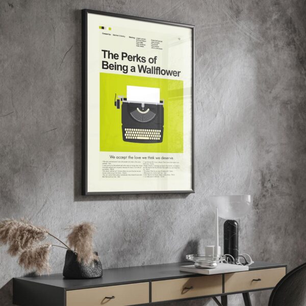 Mid-century modern style poster of The Perks of Being a Wallflower movie