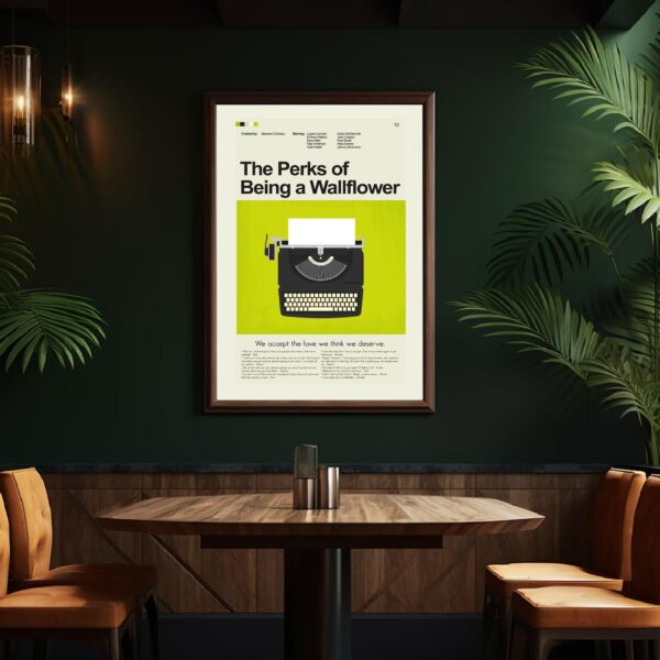Mid-century modern style poster of The Perks of Being a Wallflower movie