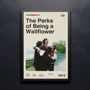 Mid-century poster of The Perks of Being a Wallflower movie