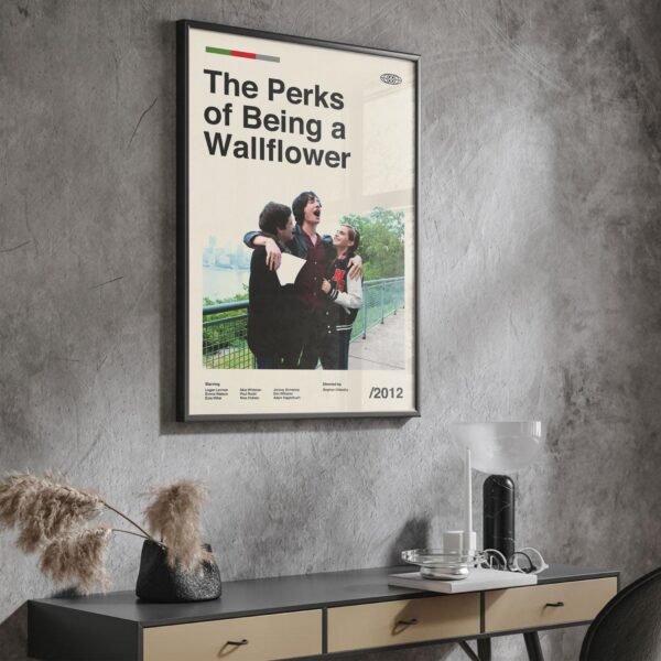 Mid-century poster of The Perks of Being a Wallflower movie