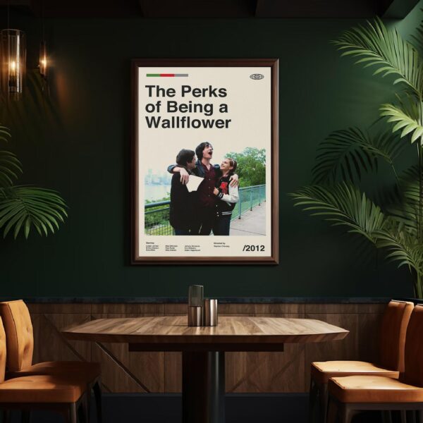 Mid-century poster of The Perks of Being a Wallflower movie
