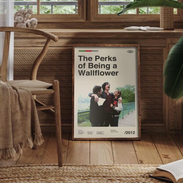 Mid-century poster of The Perks of Being a Wallflower movie