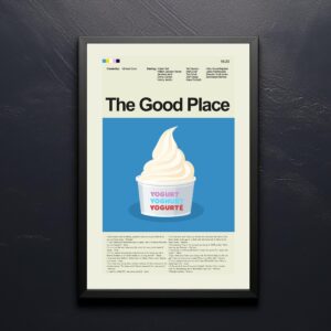 Vintage mid-century modern movie poster titled The Place Is Good!