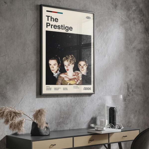 The Prestige vintage mid century modern movie poster artwork