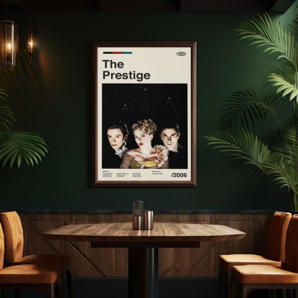 The Prestige vintage mid century modern movie poster artwork