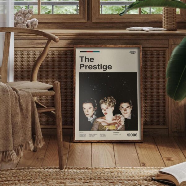 The Prestige vintage mid century modern movie poster artwork