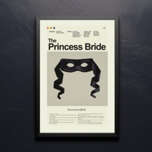 The Princess Bride mid-century modern style movie poster design